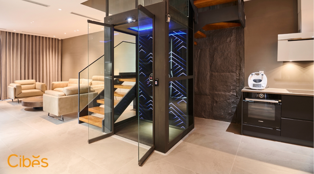 Cibes Lift have 'Saloon door' for customers too, V90i is the high-end functions for your home lift.